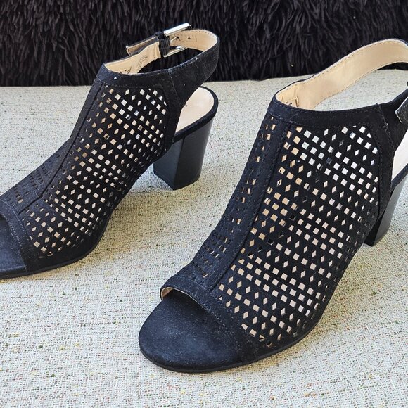 Unisa Pryce Sandal Booties Slip On Peep Toe Block Heel Sandal Size 7.5 - Picture 2 of 13